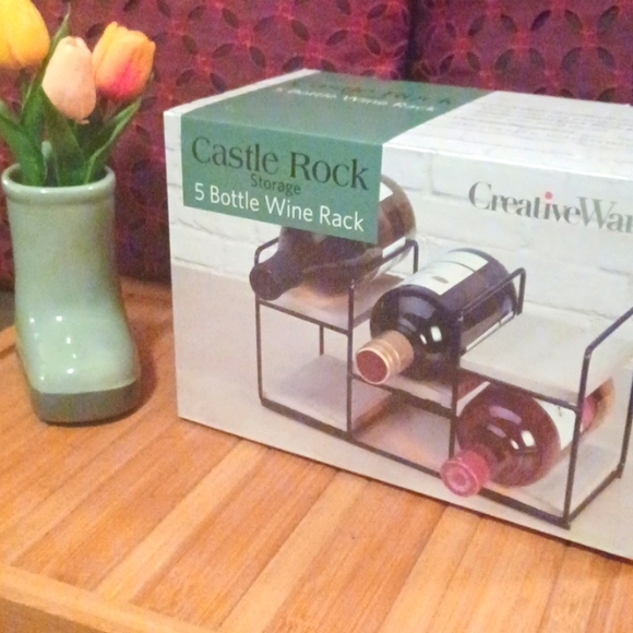 CreativeWare 5 Bottle Wine Rack - Picture 5 of 7